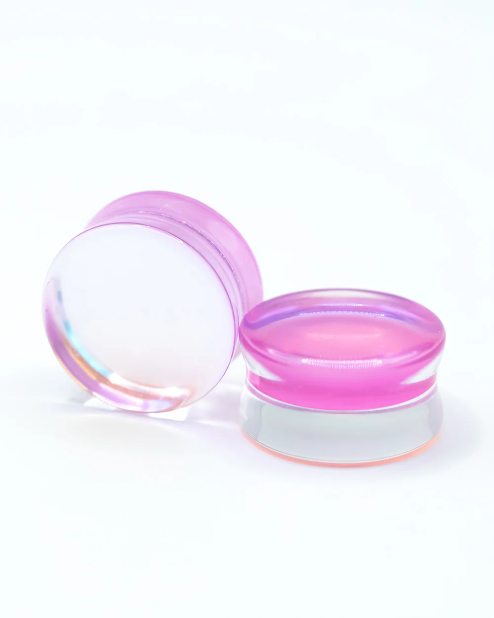 PINK AURORA BOREALIS FLARED GLASS PLUG - Image 3