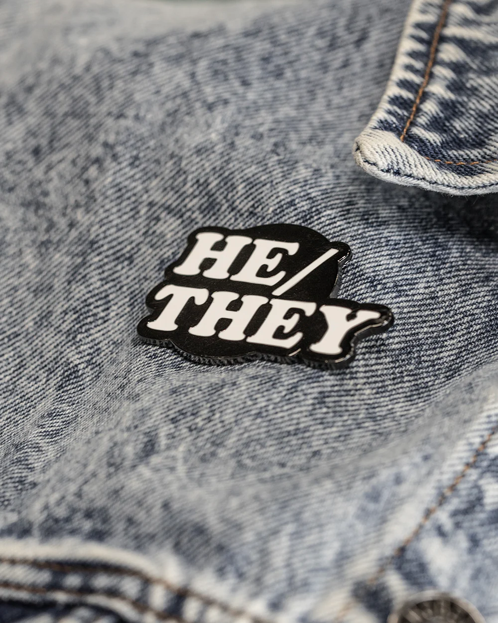 He / They - Enamel Pin - Image 2