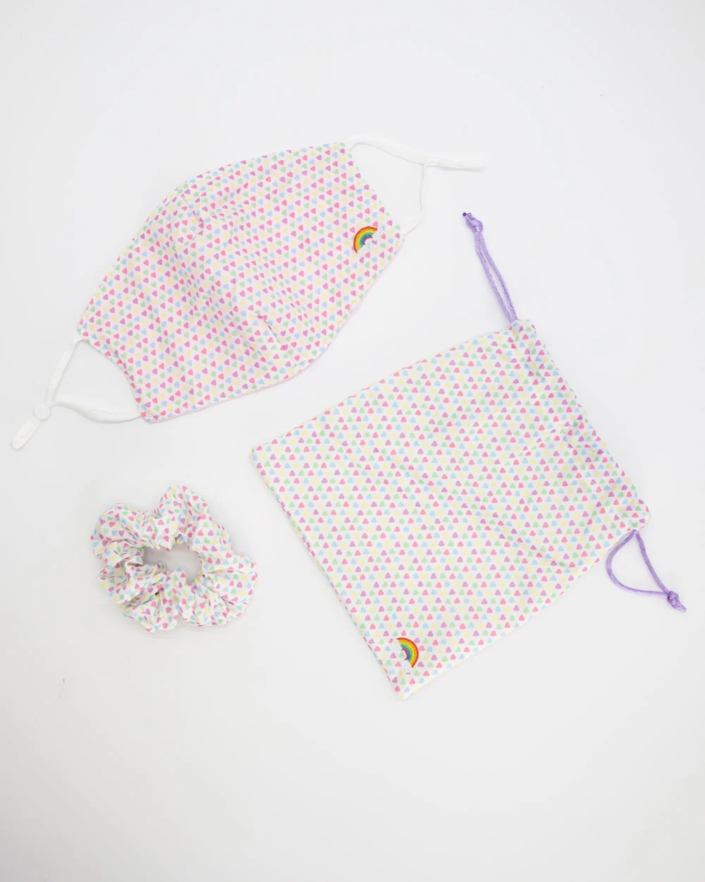 Prismatic Hearts Mask & Scrunchie Pack - Image 3