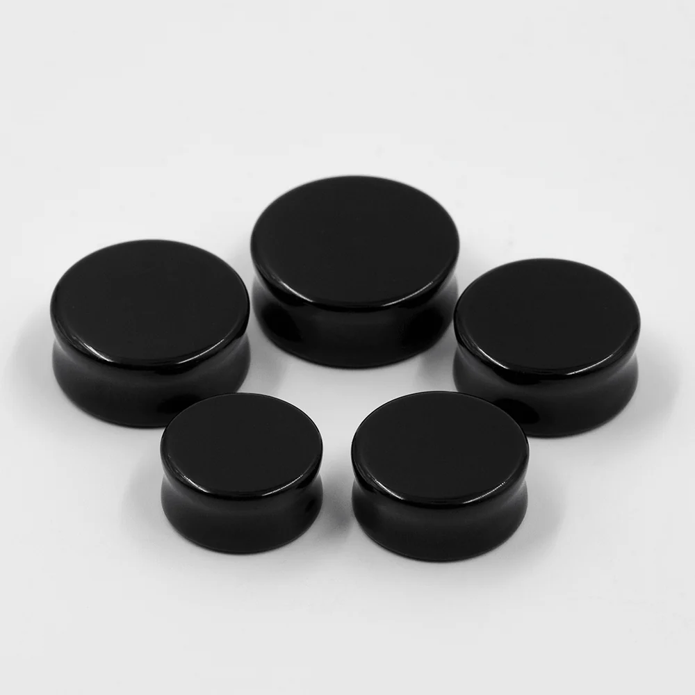 Black Obsidian Double Flared Stone Plug | Punktured