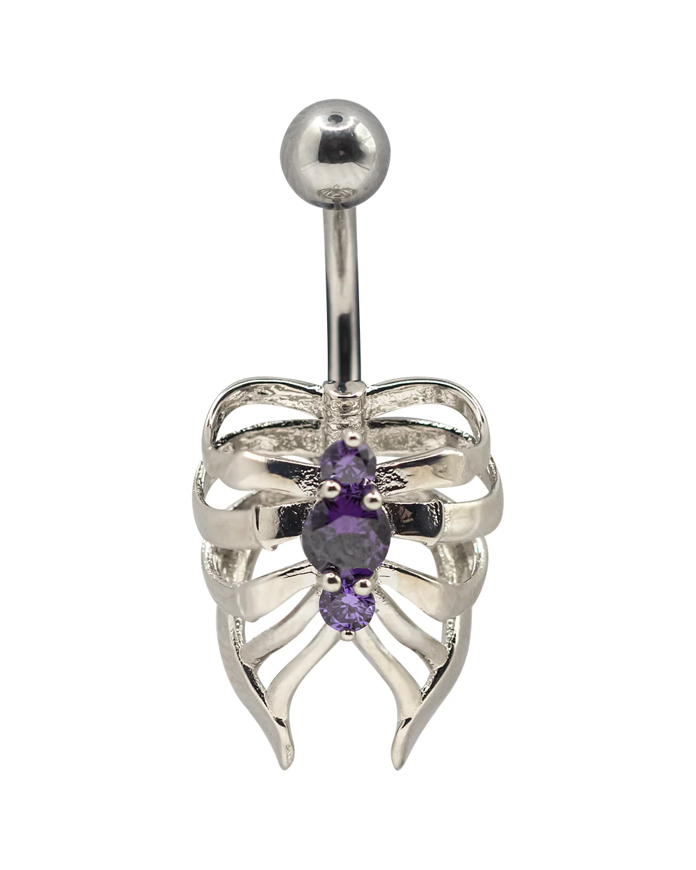 Ribcage Steel Navel Bar SS