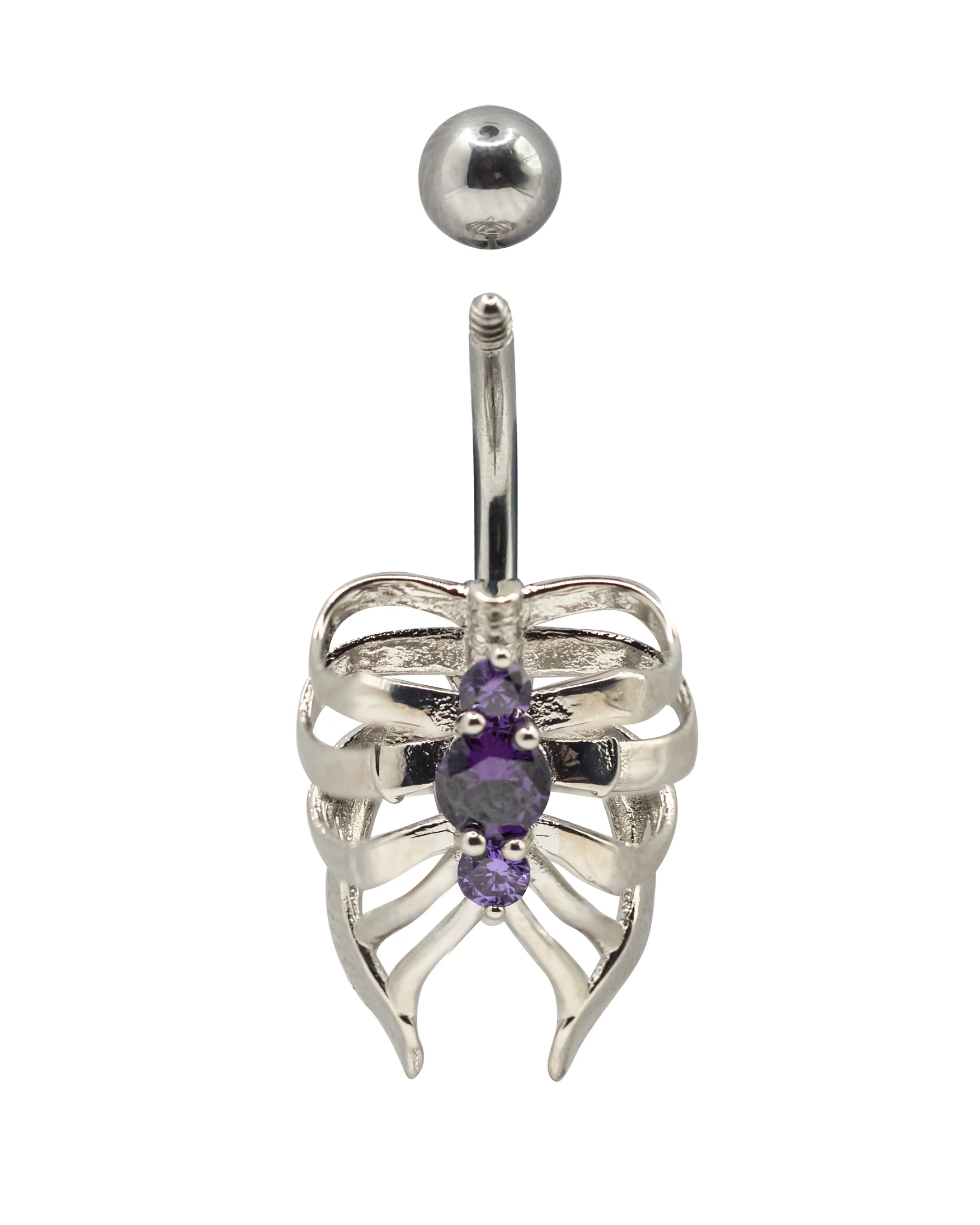 Ribcage Steel Navel Bar SS - Image 2