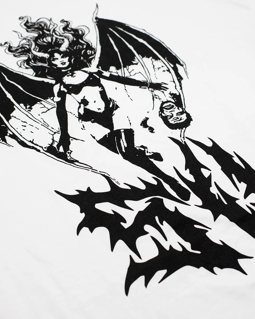 She Devil T-Shirt Dress White - Image 2