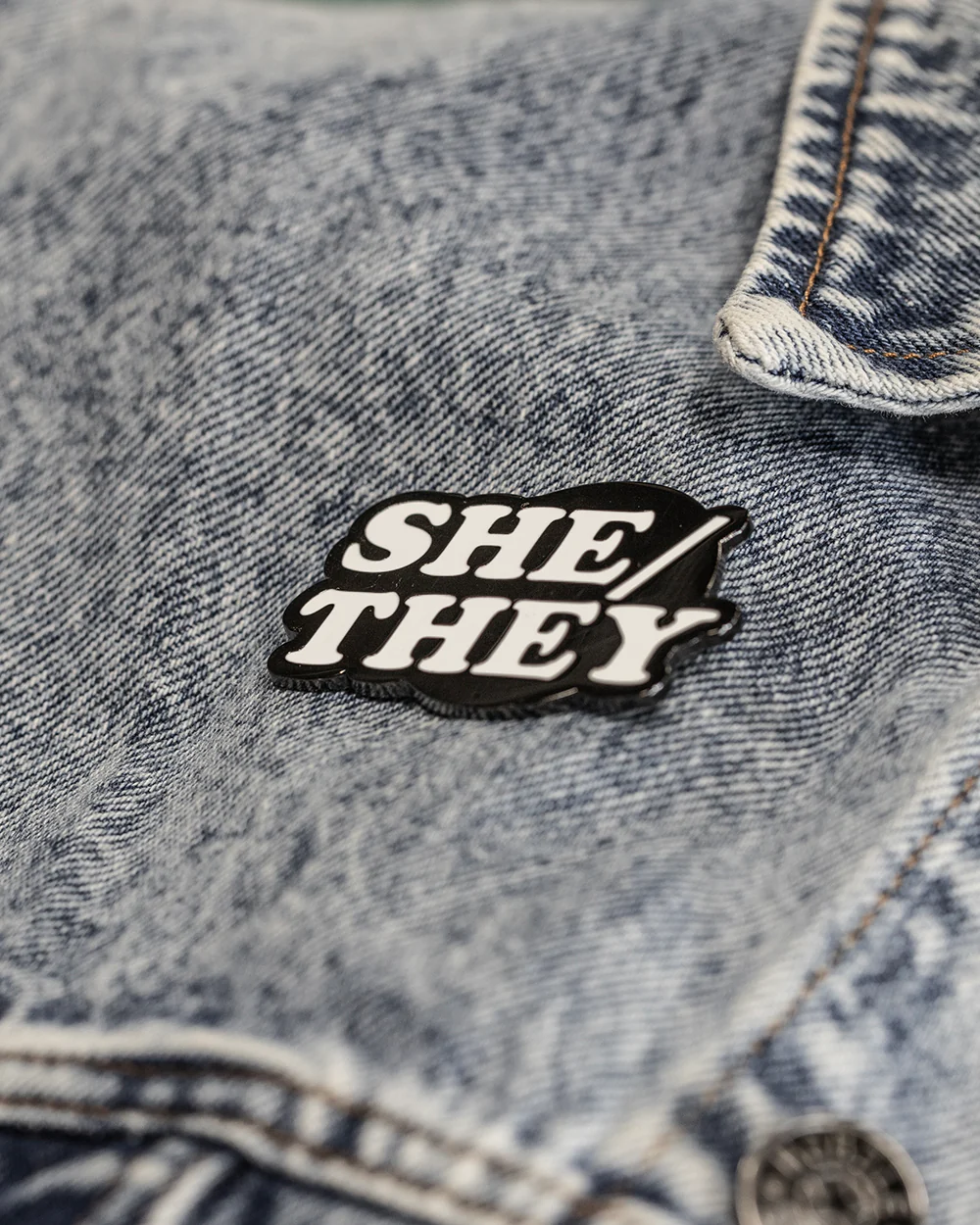 She / They - Enamel Pin - Image 2