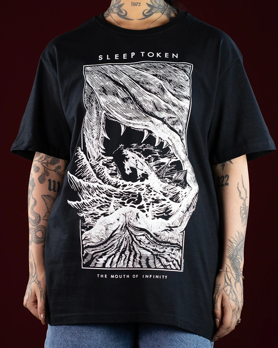 Sleep Token Mouth of Infinity Black T-Shirt (Licensed Merchandise)