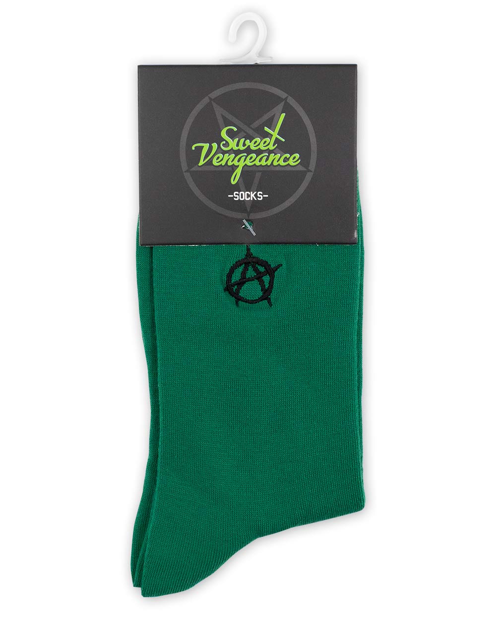 Socks - Calf Socks Dark Green W/ Anarchy Emb Sv - Image 3