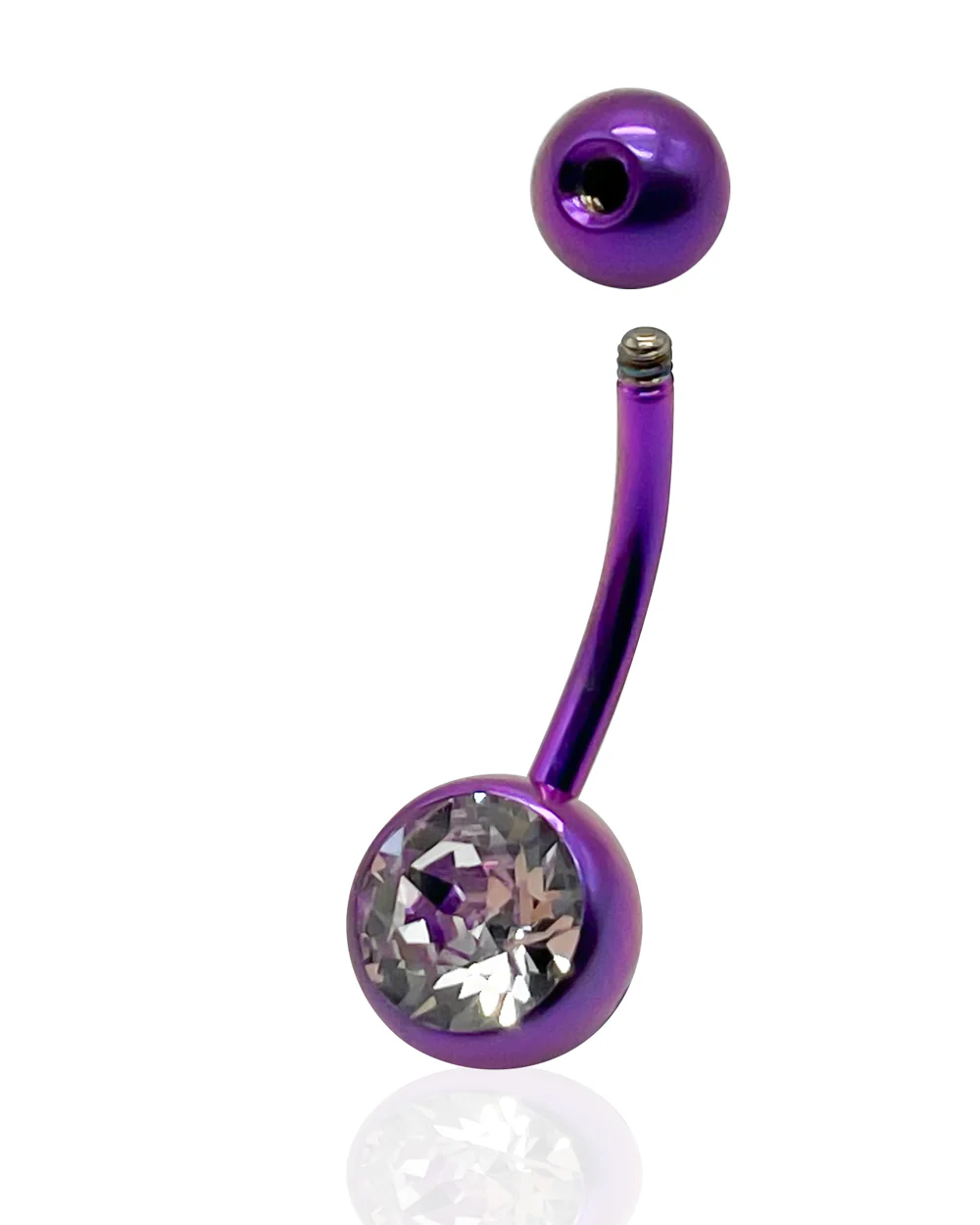 Titanium Jeweled Navel Barbell - Image 6