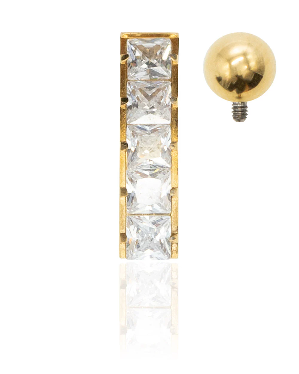 Titanium Navel Cluster Bar - Image 3