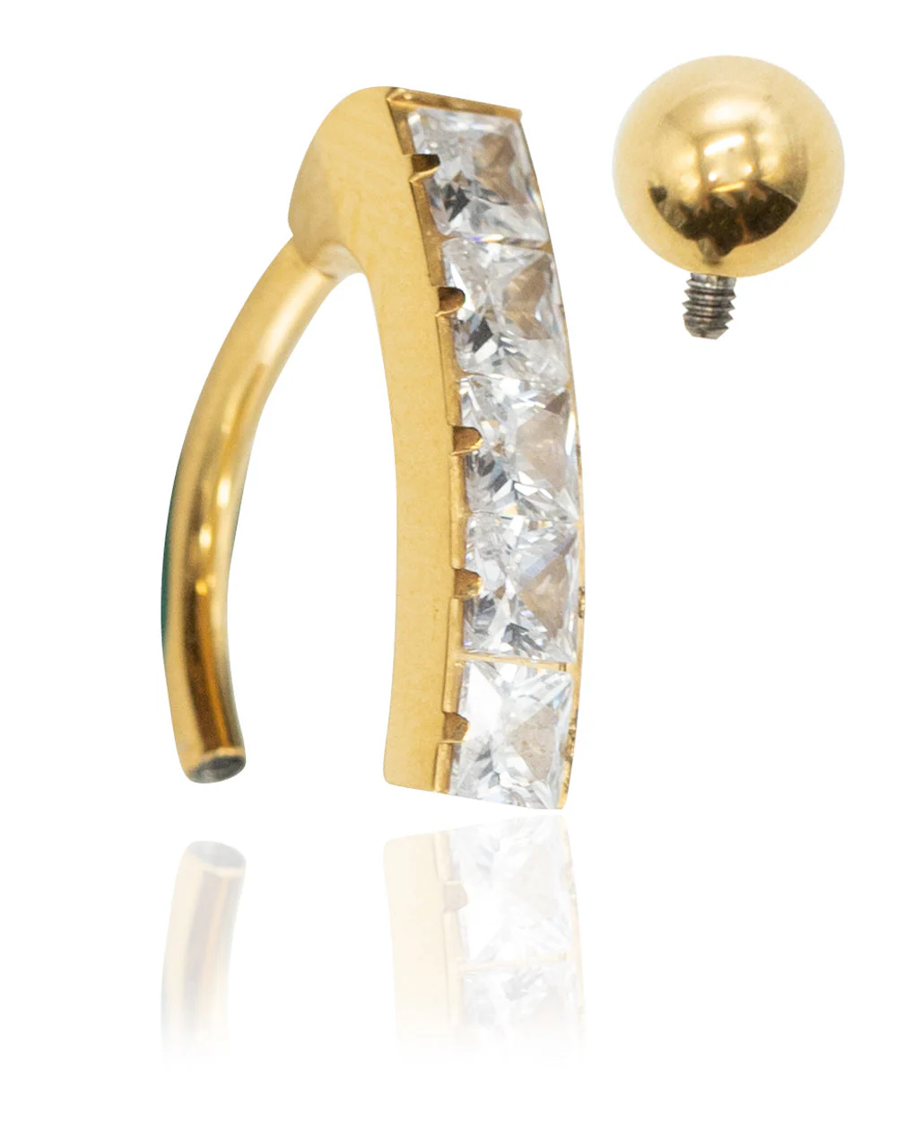Titanium Navel Cluster Bar - Image 4