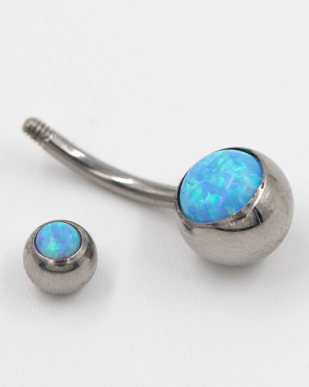 Titanium Opal Navel Curved Barbell - Image 3