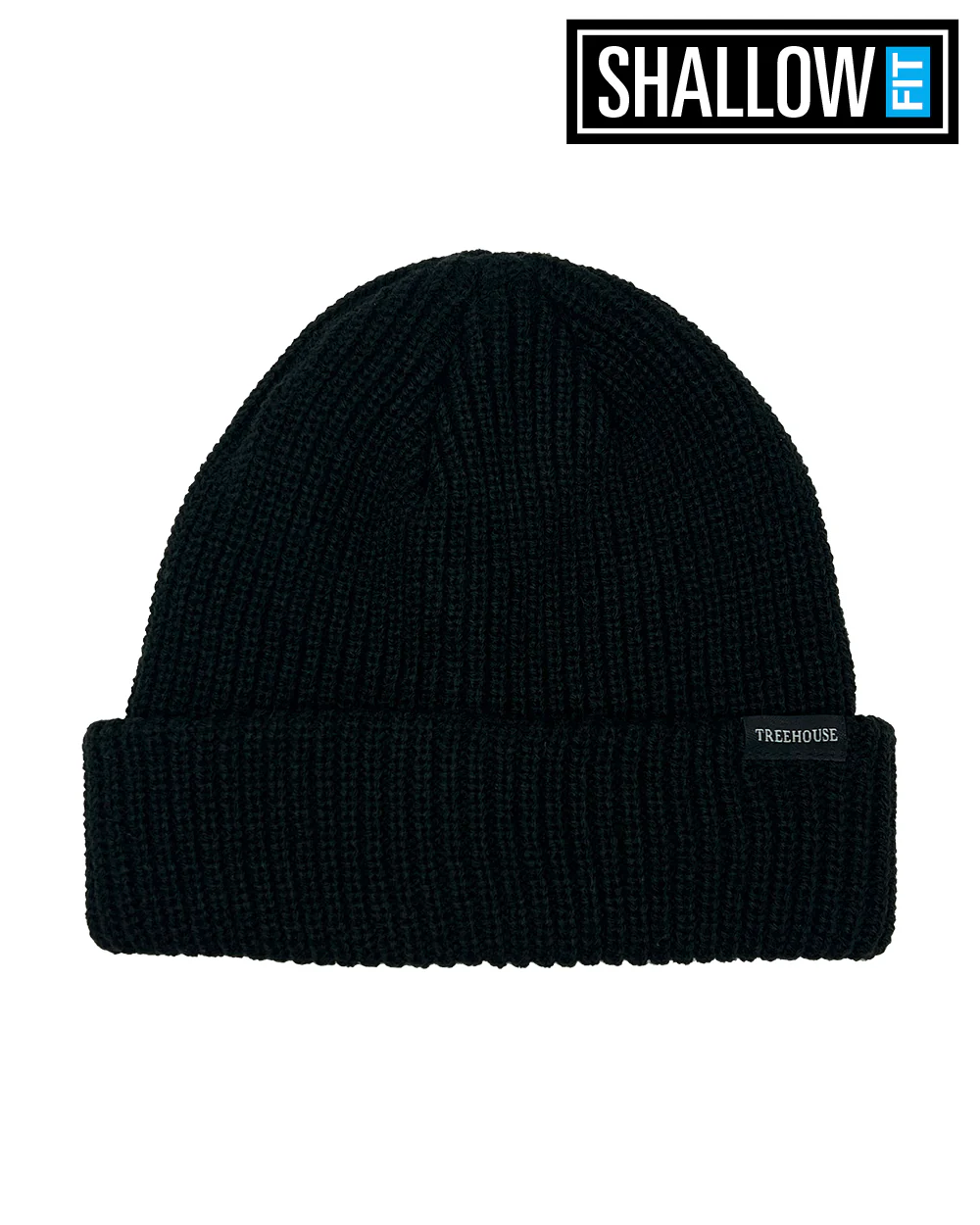 Treehouse Fisherman Shallow Fit Beanie - Black