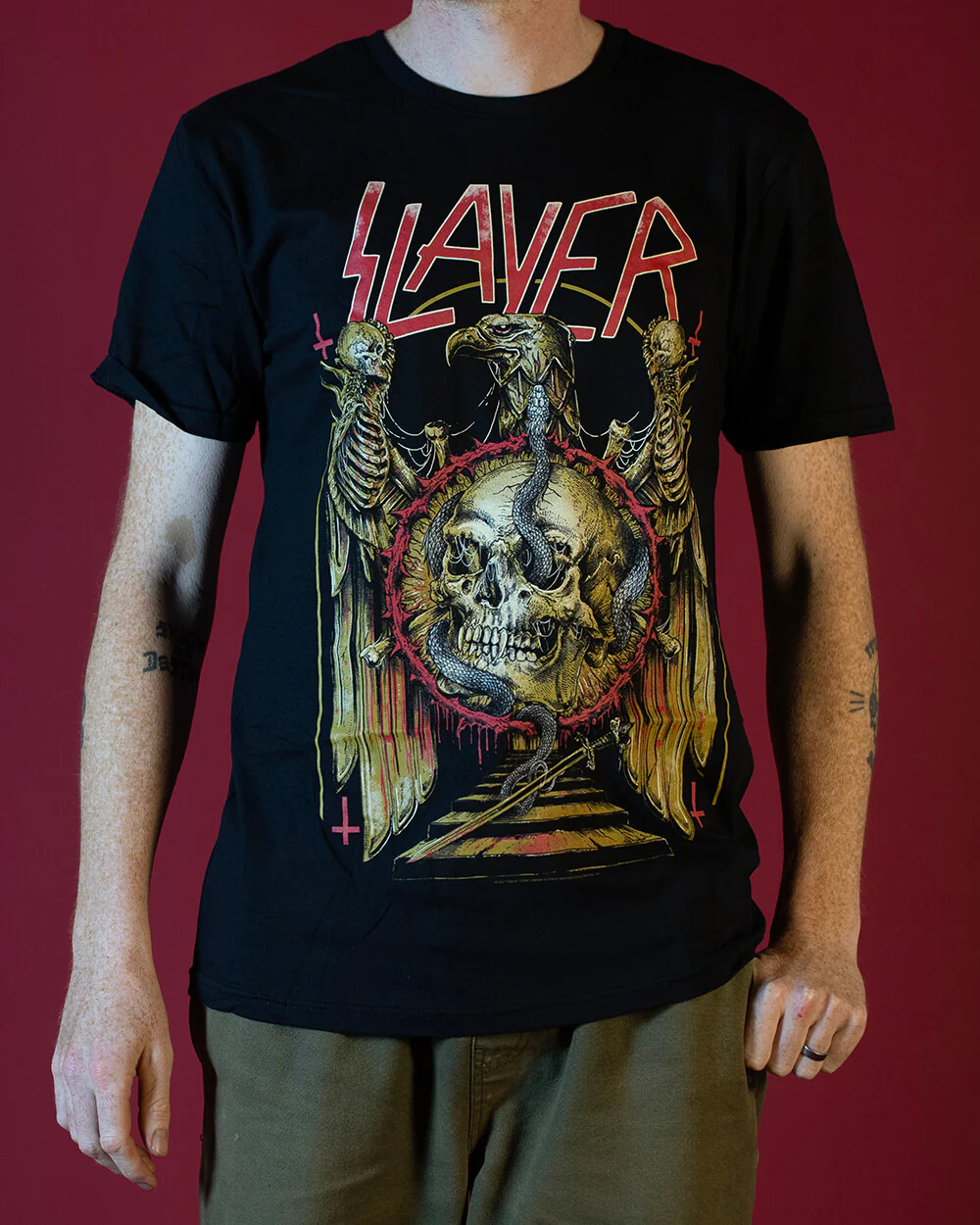 Slayer Eagle & Serpent T-Shirt (Licensed Merch)