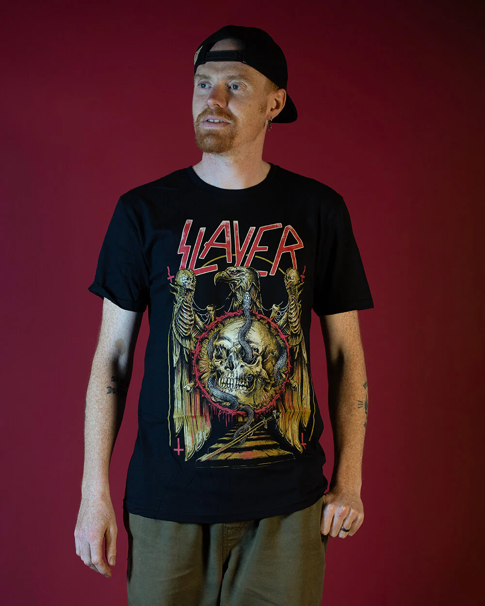 Slayer Eagle & Serpent T-Shirt (Licensed Merch) - Image 3