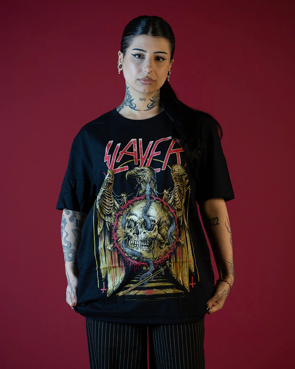 Slayer Eagle & Serpent T-Shirt (Licensed Merch) - Image 4