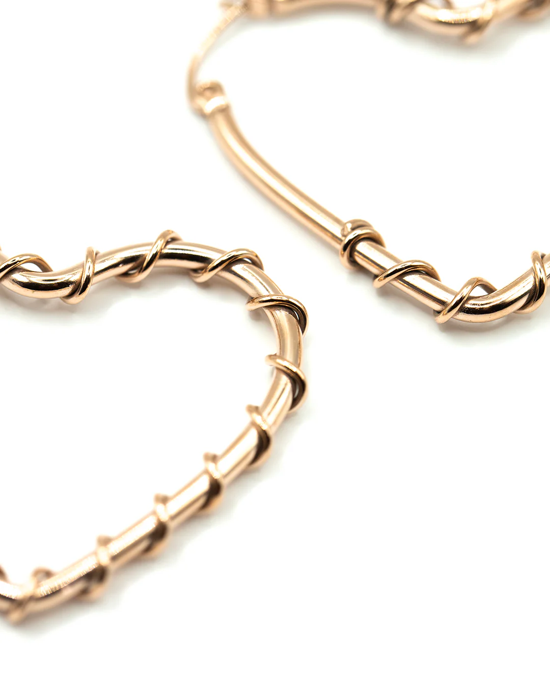 Twisted Wire Heart Earrings - Image 5