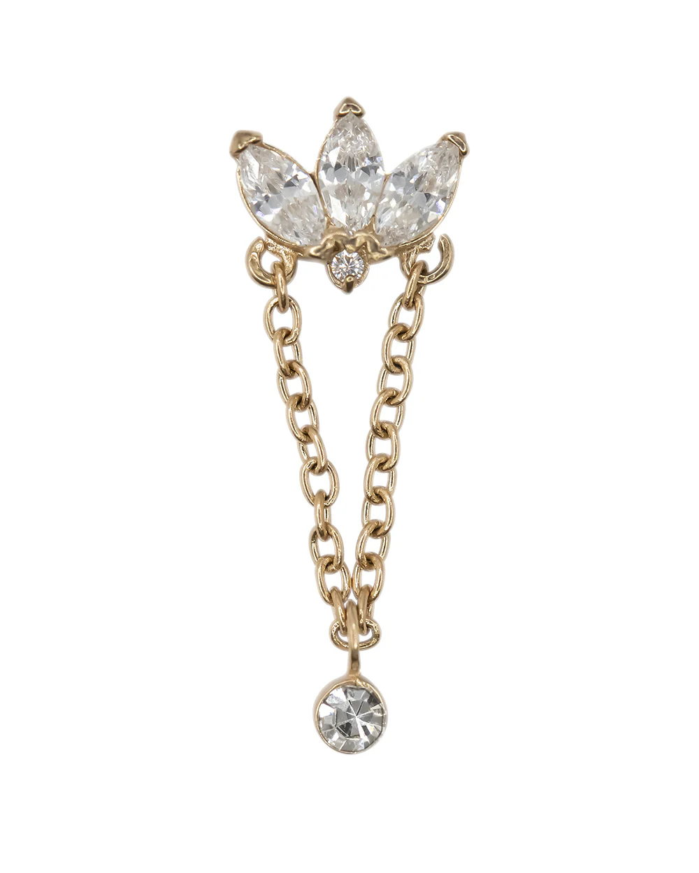 Multi Diamonte Bling with Chain Internally Threaded Attachment - Image 4