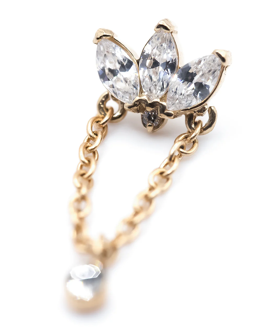 Multi Diamonte Bling with Chain Internally Threaded Attachment - Image 5