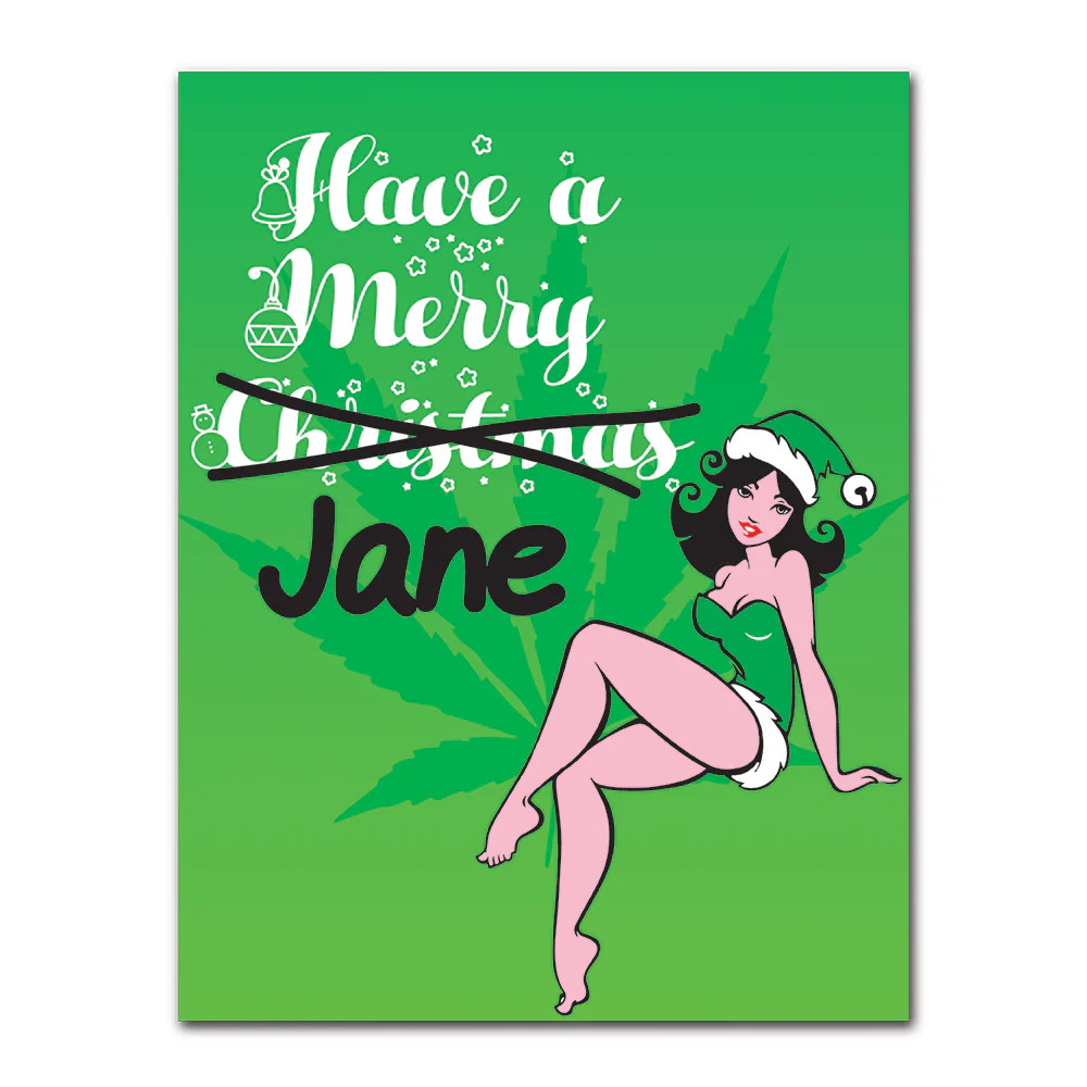 WAKE 'N' BAKE | HAVE A MERRY JANE XMAS GREETING CARD